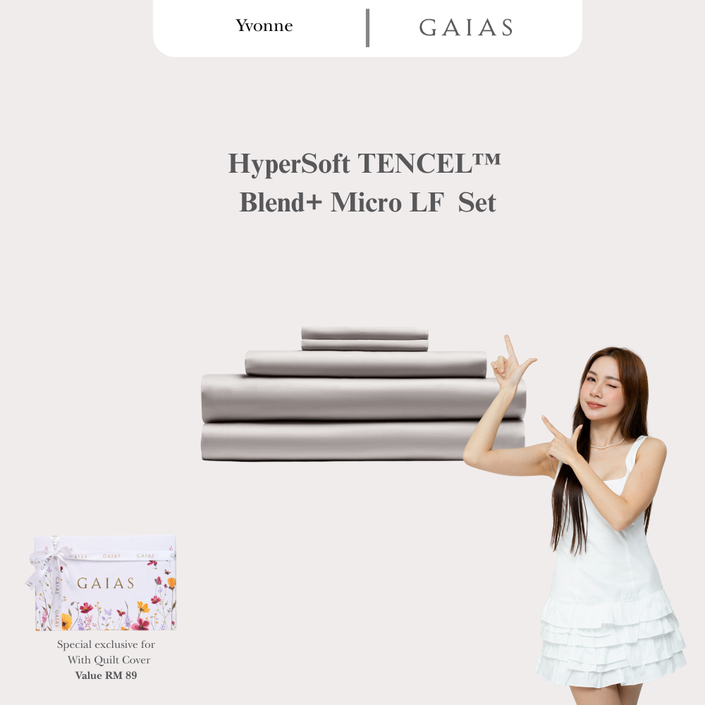 Yvonne x Gaias | HyperSoft™ Sheet Set – TENCEL™ Lyocell Blend Extra-long staple cotton